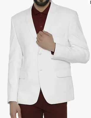 WINTAGE Men's Linen Blazer White S52 • $40