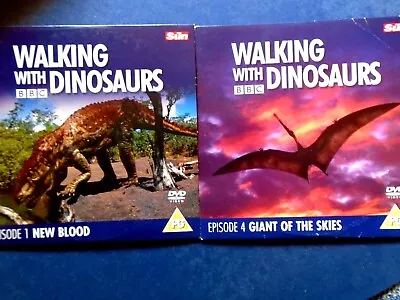 Walking With Dinosaurs = Episodes 1 & 4 = 2 Dvds =vgc Cert Pg • £1.69