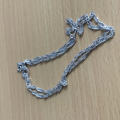 925 Silver Chain / Necklace / 61cm 7.61g/ Singapore Design/ Fab Condition • £15.25