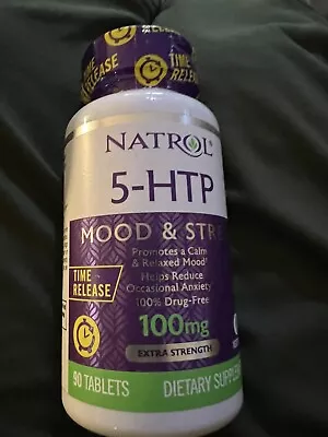 Natrol 5-HTP Mood & Stress 100mg 90 Tablets Extra Strength Time Release • $10