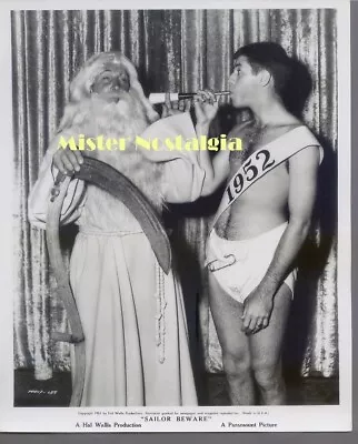 Dean Martin Father Time Jerry Lewis In Diaper Baby New Year Vintage 1952 Photo • $14.99