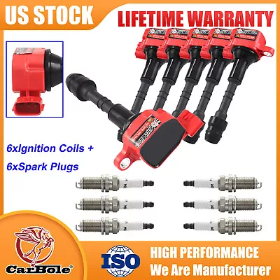 High Performance Ignition Coil & Iridium Spark Plug For 01-11 Nissan Infiniti V6 • $96.39