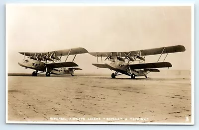 POSTCARD Imperial Airways Liners Scylla & Syrinx Planes Aviation Tuck RP • £19.99