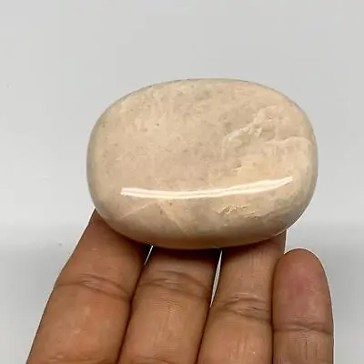 100.3g2.2 X1.7 X0.9  Peach Moonstone Crystal Palm-Stone Polished Reiki B27992 • $9