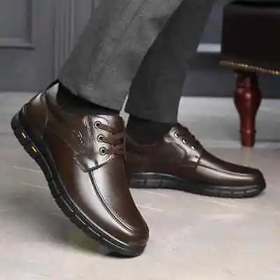 Men Leather Casual Shoes Flat Platform Walking Shoes Footwear Loafers Sneakers • $47.12