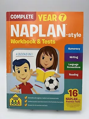 Year 7 Complete NAPLAN - Style Workbook And Tests : School Zone By Hinkler • $19