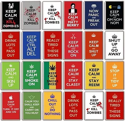 FRIDGE MAGNET - KEEP CALM AND...(Various Designs) - Large  • £1.55