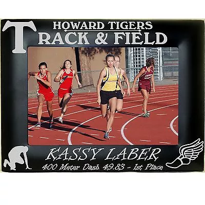Boys Girls Track Personalized Engraved Metal Picture Frames 4x6 5x7 8x10 Custom • $14