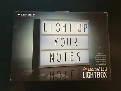 £5 • Buy LED Cinematic Party Light Up Box With 72 Letters & Symbols Message Sign Board