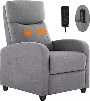 Recliner Chair For Adults Massage Fabric Small Recliner Home Theater Seating Wi • $149.99