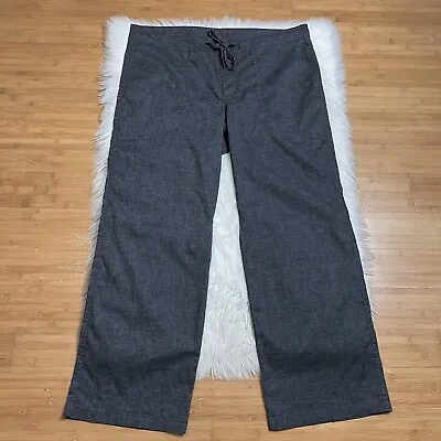 Prana Sutra Pants Mens XL Charcoal Hemp Pull On Drawstring 30  Inseam NEW • $51