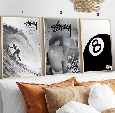 Stussy Surf Poster Stussy 8 Ball Poster Stussy Vintage Poster • $11.68