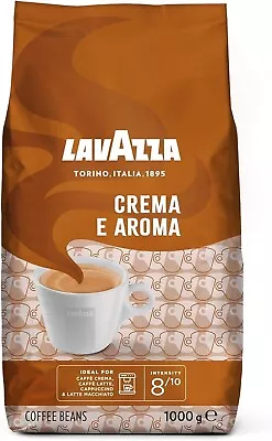 Lavazza Crema E Aroma Arabica & Robusta Medium Roast Coffee Beans 1 Kg -1 Pack • £11.99