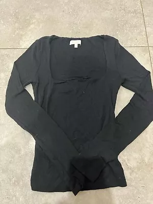 Kookai Merino Wool Black Square Neck Top Size 0 (32-34) • $15