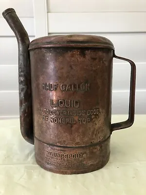 Vintage  SWINGSPOUT Half Gallon Copper Oil Dispenser • $79