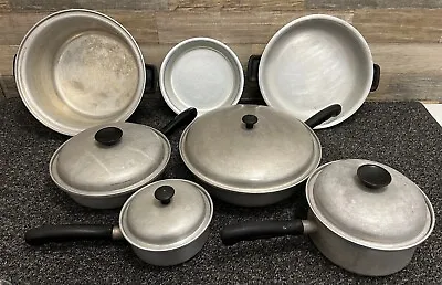 Vita Craft 11 Piece Aluminum Cookware Pots/Pans Set With Lids ~ Vintage 1950's • $36.99