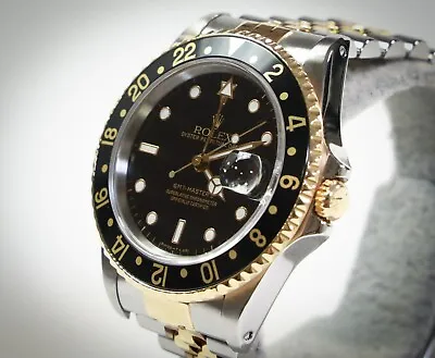 Rolex GMT Master II 16713. 1991. 40mm 18k Yellow Gold + Steel. Jubilee W/ Box • £9595