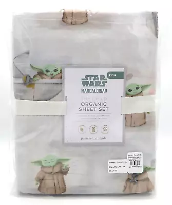 $99.99 • Buy Pottery Barn Star Wars The Child ~ Grogu ~ Mandalorian Baby Yoda Twin Sheet Set