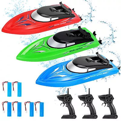 RC Boat Mini 3 Pack-Remote Control Boats 10KM/H For Adults Kids Pools And Lake • $52.40