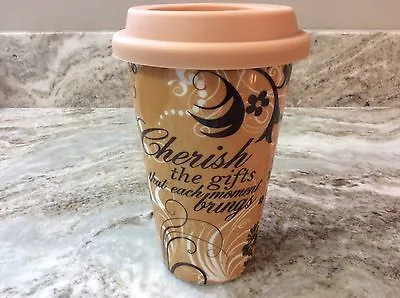 ECO ONE Ceramic Double Wall Insulated Travel Coffee Mug. Cherish The Gifts.. New • $15.99