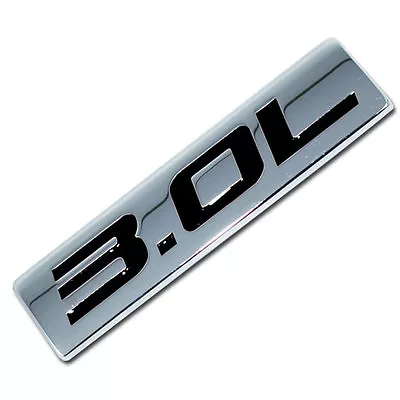 Chrome/black Metal 3.0l Engine Race Motor Swap Emblem Badge For Trunk Hood Door • $9.88