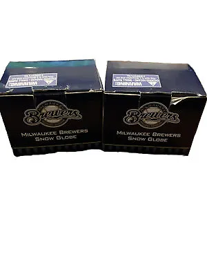 (2) Milwaukee Brewers County Stadium Snow Globes 2000 Sga In Original Boxes • $20