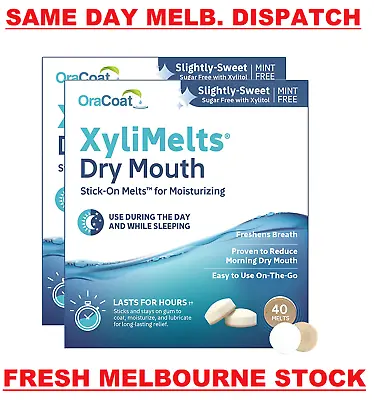 Xylimelts For Dry Mouth Mint-free 80 Disc - Melbourne Stock - Free Post New • $48.50