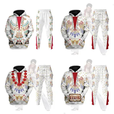 Elvis Presley Thunderbird Costume Hoodie  Sweatpants Tracksuit Outfit Set Box 33 • $46.95