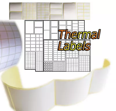 £2.75 • Buy Multiple Sizes Plain White Sticky Self Adhesive Stickers Address Thermal Labels