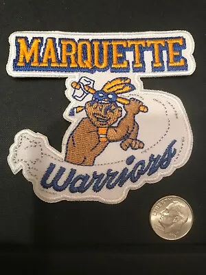 Marquette  Warriors  Golden Eagles Vintage Embroidered Iron On Patch 3  X 2.75” • $6.99