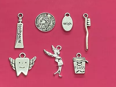 Tibetan Silver Mixed Tooth Fairy Themed Charms - 7 Per Pack  • £1.65