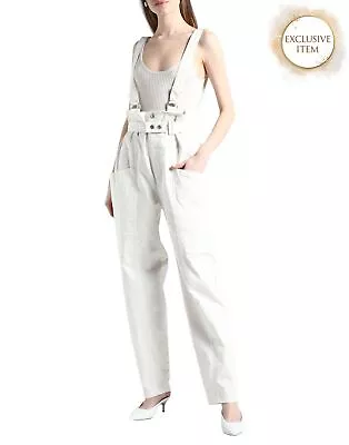 RRP€490 ISABEL MARANT Linen Jacquard Trousers FR36 US4 UK8 S Ivory High Waist • $23.65