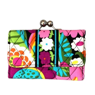 $24.95 • Buy Vera Bradley Va Va Bloom Kisslock Floral Multicolor Small Wallet