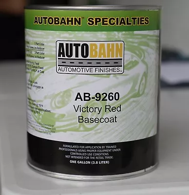 Autobahn Victory Red Basecoat Auto Paint GALLON Size GM Code WA9260/High Teck • $109.99