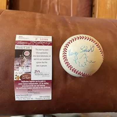 MARGE SCHOTT & SCHOTTZIE SIGNED AUTO NL BASEBALL Cincinnati Reds RARE  JSA COA • $279.95