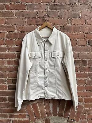 Vtg Helmut Lang Jeans Men’s Light Jacket Sz 52 Off White 100% Cotton Italy 98 • $230.39