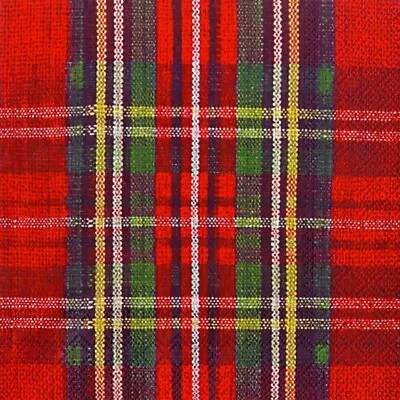 £1.29 • Buy 4 Single Paper Decoupage Napkins. Red And Green Scottish Tartan Design -954