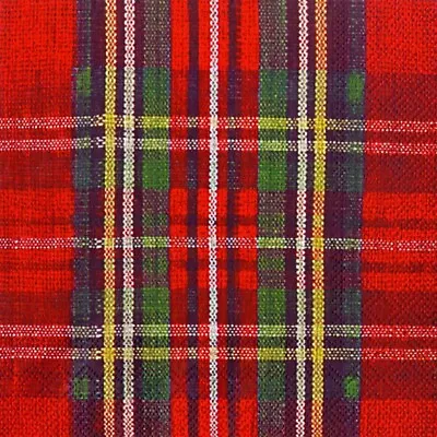 £1.39 • Buy 4 Single Paper Decoupage Napkins. Red And Green Scottish Tartan Design -954