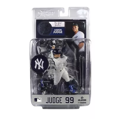 McFarlane MLB Aaron Judge New York Yankees White Jersey Figure Stand Backdrop • $44.99