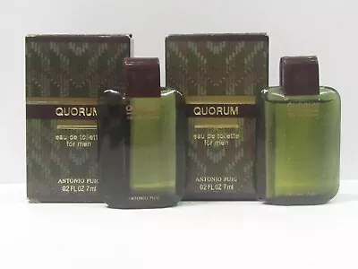 Quorum By Antonio Puig For Men Lot Of 2 X 0.2 Oz Eau De Toilette Splash Vintage • $11.90