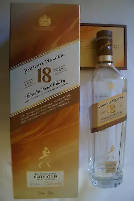 Collectable-Usable - Johnnie Walker Empty Aged 18 Years Gold Label Bottle & Box • $35.95