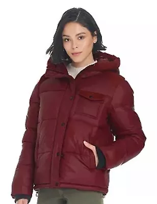 New Women’s XXL Koolaburra By Ugg Puffer Coat Hooded Quilted Corduroy Trim $140 • $39.99