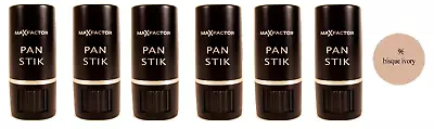 Max Factor Pan Stik Creamy Foundation Makeup 96 Bisque Ivory (6 Pack) • $32.99