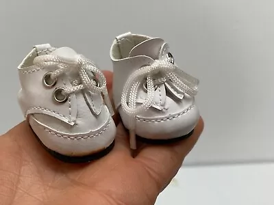 VINTAGE Antique DOLL Accessories Doll Shoes - Old Stock Cute Style White BABY • $4.99