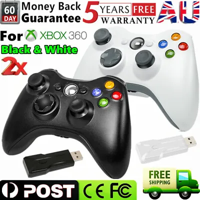 $65.99 • Buy 2PCS Wireless Controller For Microsoft Xbox 360 Gamepad Game Console Windows PC