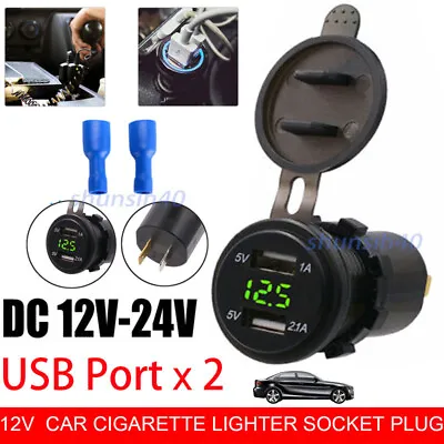 12V Motorcycle Car Cigarette Lighter Socket Outlet Charger Power Adapter Plug • $7.40
