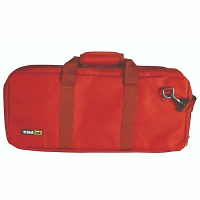 ChefTech 18 Pocket Knife Roll Storage Knives Bag W/ Strap - Red • $56.80