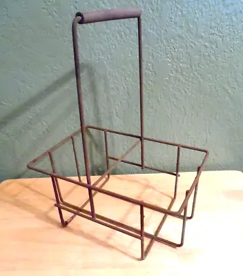 Vintage 1940's Wire Handled Milk Bottle Carrier For 2 Bottles • $35