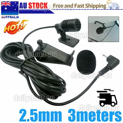 PIONEER IN CAR CD DVD MICROPHONE HANDS FREE STEREO MIC + 2.5mm ADAPTER UNIVERSAL • $12.99