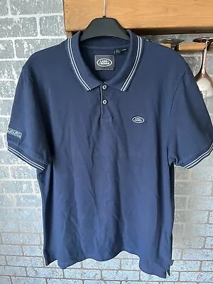 Land Rover Polo T-Shirt Mens Large Dark Blue • £18.30